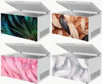 Naklejka samoprzylepna na zamrażarkę zmywarkę pralkę PIÓRA RÓŻNE WZORY