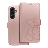 Kabura MEZZO Book do SAMSUNG A56 5G teddy bear złoty róż