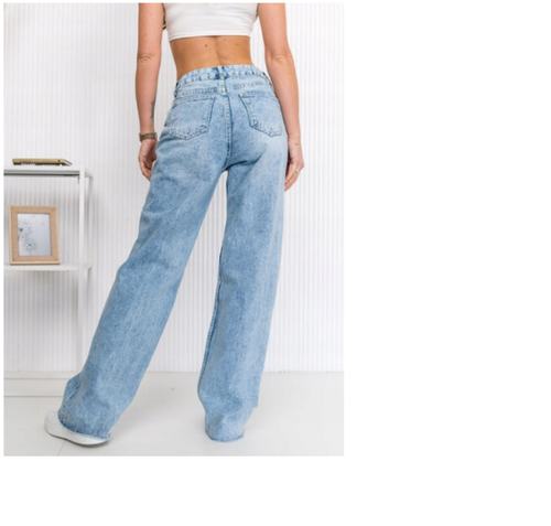 M'Sara Dżinsy Szwedy Niebieskie Szerokie Nogawki Denim r.XL na Arena.pl