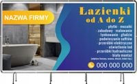 BANER REKLAMOWY 200x100 cm projekt w cenie ŁAZIENKI twoja nazwa firmy