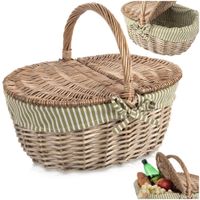Koszyk Piknikowy Wiklinowy Plażowy Turystyczny do Przenoszenia Żywności