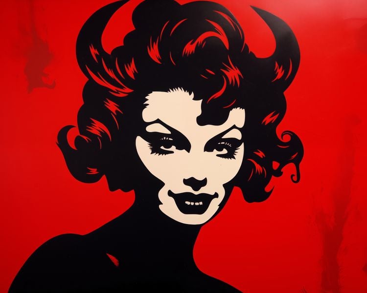 Plakat 50x40cm Czerwona Diablica zdjęcie 1