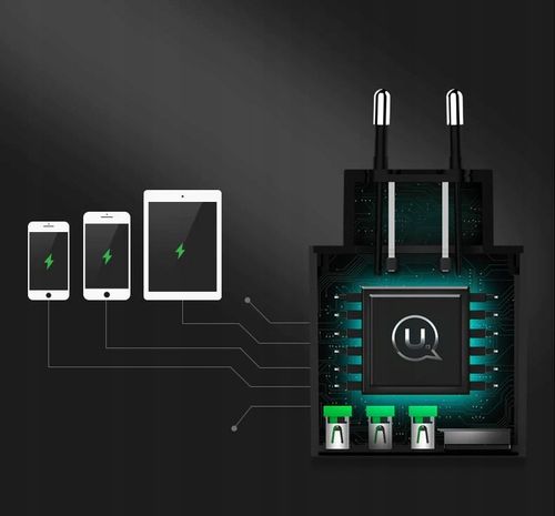 Inteligentna ładowarka USAMS LCD 3xUSB 15W 3A na Arena.pl