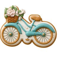 CIASTKO LUKROWANE BLOSSOME CAFE ROWER NIEBIESKI RĘCZNIE ROBIONE