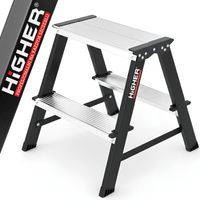 Drabina domowa stalowa dwustronna składana HIGHER 2x2 stopnie 150kg