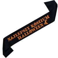 Szarfa Najlepszy Kostium Halloween - pomarańczowy nadruk