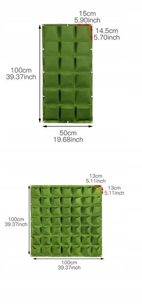 Doniczka WISZĄCA FILC Kaskada WARZYW ZIÓŁ TRUSKAWEK Ogród 18 miejsc zdjęcie 9