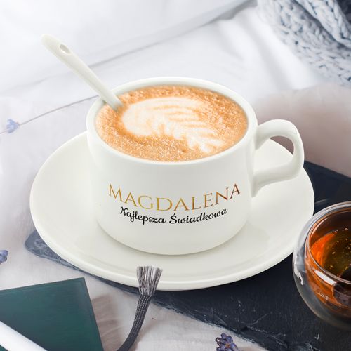 Podziękowanie PREZENT dla świadkowej filiżanka z nadrukiem na Arena.pl
