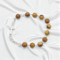 Bransoletka Różańcowa Z Jaspisu Krajobrazowego – Kamień 8 Mm