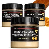 3x wosk pszczeli polerowania pielęgnacji mebli podłóg drewna natural vezo