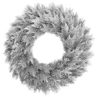 WIENIEC ŚWIĄTECZNY NA DRZWI SREBRNY STROIK 30 cm GIRLANDA DO ZAWIESZENIA