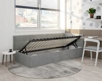 Łóżko młodzieżowe FREDDY z pojemnikiem podnoszonym 90x200 tapicerowane