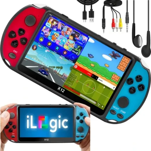 KONSOLA PRZENOŚNA x12 do GIER RETRO 5000+ GRA TELEWIZYJNA MINI 5" EMULATOR na Arena.pl
