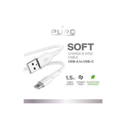 kabel przewód usb-a - usb-c 1.5m - biały na Arena.pl