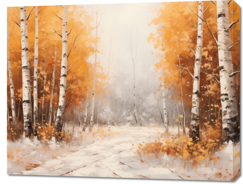 Obraz 90x70cm Jesienne Brzozy zdjęcie 1