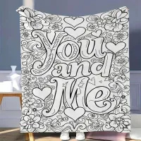 Personalizowany koc flanelowy DIY dla dwojga