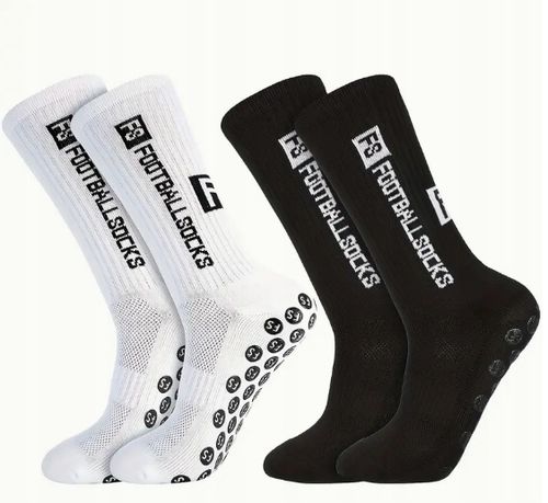 2x MIX SKARPETY PIŁKARSKIE ANTYPOŚLIZGOWE R. 39-46 CZARNE i BIAŁE PO na Arena.pl