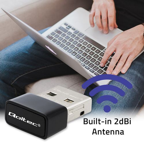 Qoltec Bezprzewodowy Mini Adapter USB Wi-Fi | Standard AC | 650Mbps na Arena.pl