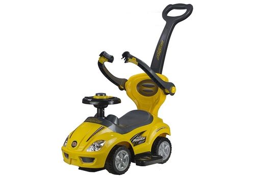 Jeździk z pchaczem MEGA CAR Żółty na Arena.pl