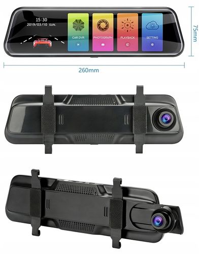 WIDEOREJESTRATOR JAZDY DOTYKOWY KAMERA COFANIA REJESTRATOR PRZÓD TYŁ MenuPL na Arena.pl