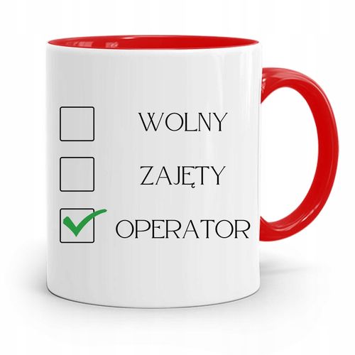 Dla Operatora Kubek Czerwony Prezent Na Urodziny Z Nadrukiem Ze Zdjęciem na Arena.pl