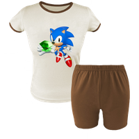 Krótka Piżama dziecięca Sonic - Szybki jak błyskawica