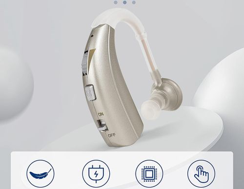 Aparat słuchowy cyfrowy Britzgo VHP-1301S-D wzmacniacz słuchu srebrny na Arena.pl