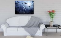 Foto obraz na płótnie "Mrok wilków w lesie" 40x30