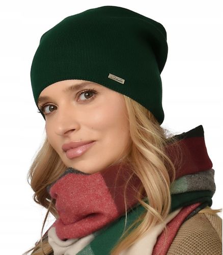 Damska CZAPKA jesienna modny styl podpinana POLSKI PRODUCENT zimowa UNI V3 na Arena.pl