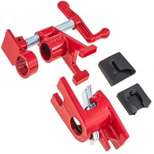 4X ŚCISK STOLARSKI RUROWY BEZKOŃCOWY NA RURĘ 3/4" ZACISK NAKŁADKI OCHRONNE na Arena.pl