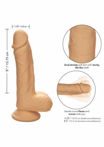 calexotics dual density silicone stud 5” model z przyssawką, silikonowy na Arena.pl