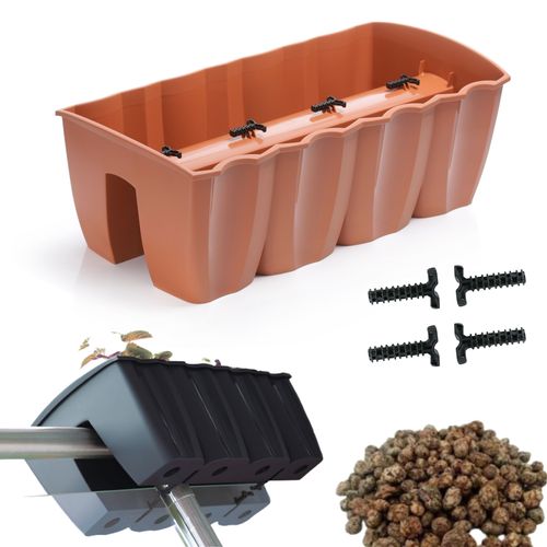 Skrzynka na balustradę DCRO600, Doniczka balkonowa + keramzyt 2l na Arena.pl