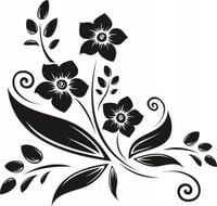 NAKLEJKI ścienne NAKLEJKA kwiaty floral ŚCIANĘ 120