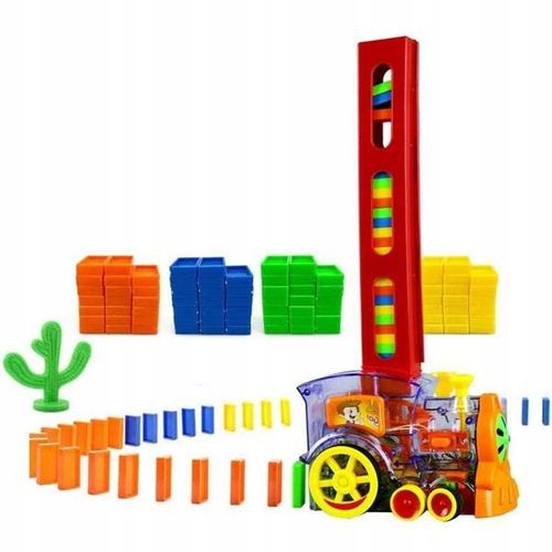 Lokomotywa pociąg domino układanka z ciuchcią automat do układania klocków na Arena.pl