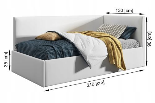 Łóżko młodzieżowe 120x200, Supreme Roma, Tapczan, Pojemnik, Jasny na Arena.pl