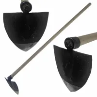 Motyka ogrodowa kopaczka graca kuta sercowa stalowa duża z trzonem 165 mm