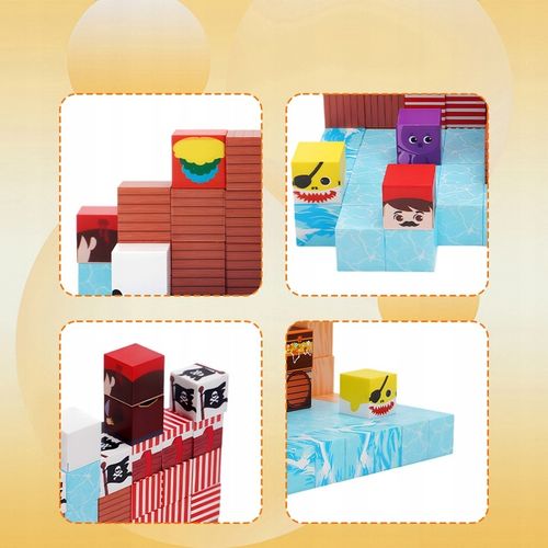 KLOCKI MAGNETYCZNE SZEŚCIANY DLA DZIECI 100 KLOCKÓW MODUŁY EDUKACYJNE STEM na Arena.pl