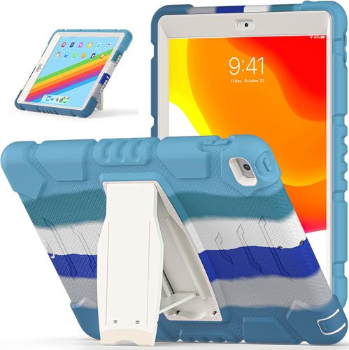 Etui do iPad 9/8/7 10.2” Pancerne z Podstawką Niebieskie na Arena.pl