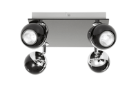 Lampa sufitowa MATT-4R B/CH black chrome GU10 4x50W Vitalux