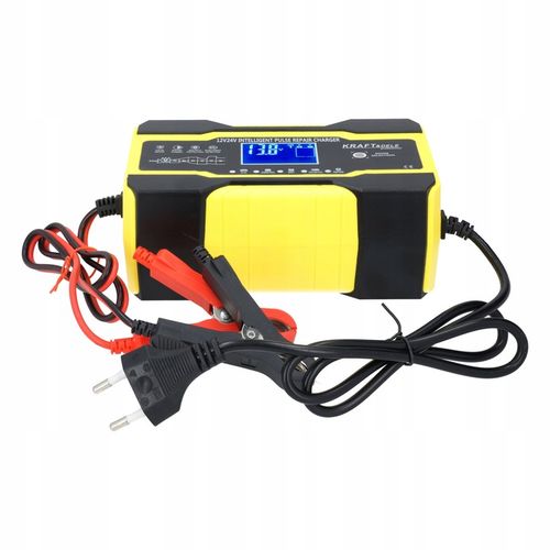 PROSTOWNIK AUTOMATYCZNY AKUMULATOROWY ŁADOWARKA SAMOCHÓD LCD 12V 10A 24V 5A na Arena.pl