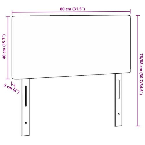 Zagłówek Z zagłówkiem Jasnozielono-szary 80 cm Tkanina rib na Arena.pl