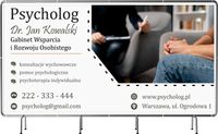 BANER REKLAMOWY 200x100 cm plandeka duży wybór różne wzory PSYCHOLOG