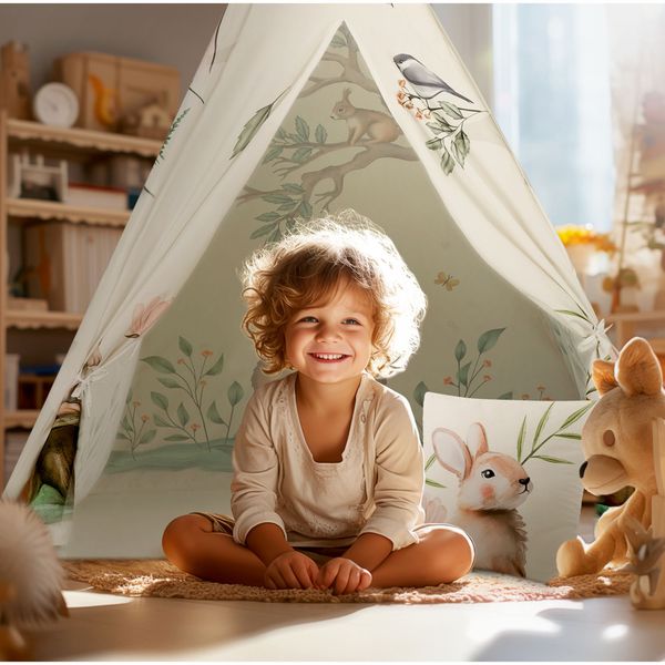 Namiot tipi dla dzieci Nukido - beżowe zdjęcie 12