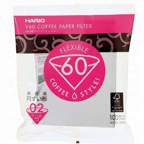 Filtry papierowe do kawy Hario V60-02 100szt na Arena.pl