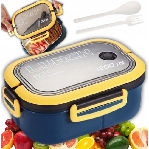 śniadaniówka lunch box ze sztućcami 21 x 14,5 x 8cm granat pjm44gran na Arena.pl