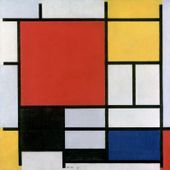 Plakat 70x70cm  Red, Yellow, Blue, and Black, Piet Mondrian