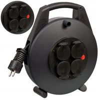 Przedłużacz bębnowy mini na bębnie 4 gniazda kabel 8 m Brennenstuhl