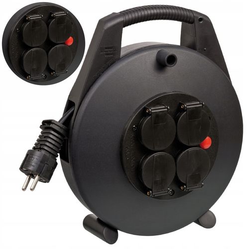 Przedłużacz bębnowy mini na bębnie 4 gniazda kabel 8 m Brennenstuhl na Arena.pl