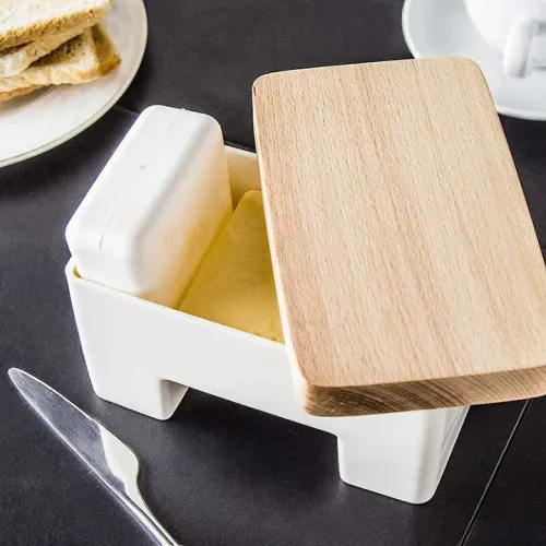 PRACTIC INTELIGENTNA MASELNICZKA WODNA Z POKRYWA POJEMNIK NA MASŁO BIAŁA na Arena.pl