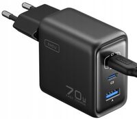 Ładowarka uniwersalna INIU Leopard 2x USB-C / USB 70W Czarna